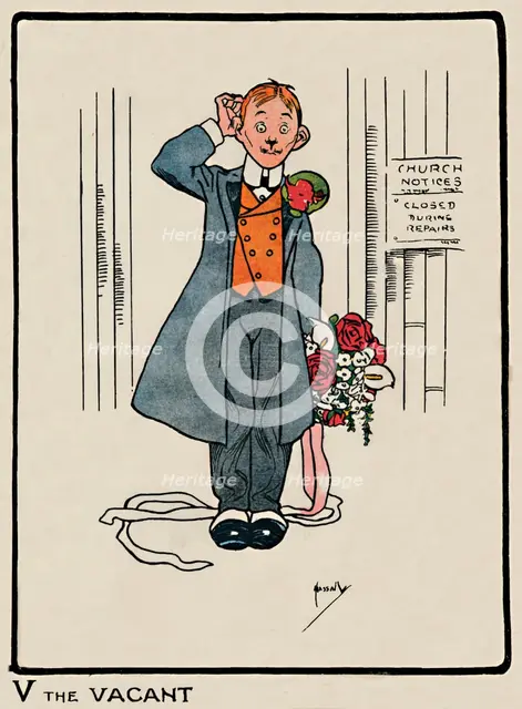 'V the Vacant', 1903. Artist: John Hassall.