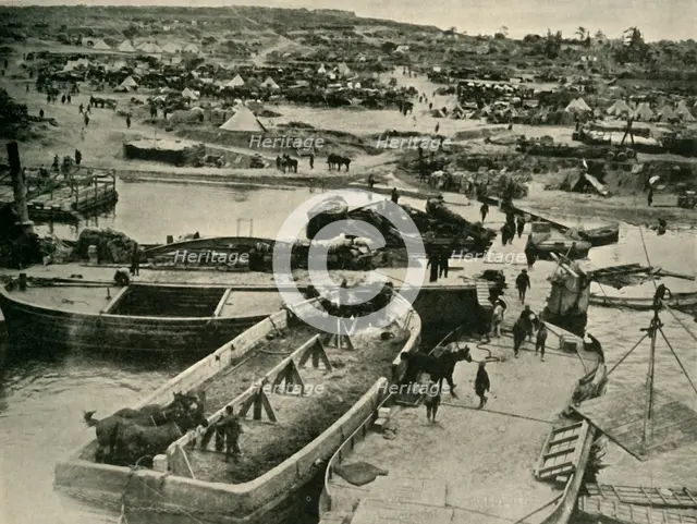 'V. Beach in British Hands', Gallipoli Campaign, First World War, 1915, (c1920). Creator: Wilfred Park.