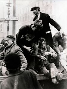 V-bomb incident in Farringdon Road, London, World War II, 1945. Creator: Unknown
