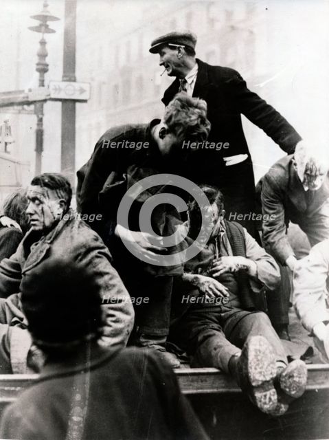 V-bomb incident in Farringdon Road, London, World War II, 1945. Creator: Unknown.