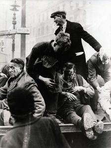 V-bomb incident in Farringdon Road, London, World War II, 1945