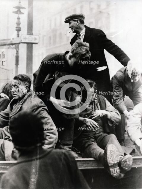 V-bomb incident in Farringdon Road, London, World War II, 1945. Artist: Unknown
