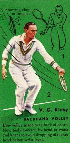 V. G. Kirby - Backhand Volley c1935. Creator: Unknown