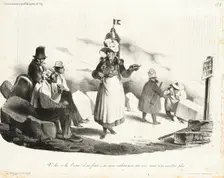 V'la, v'la l'coco! il est frais..., 1833. Creator: Honore Daumier