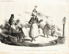 V'la, v'la l'coco! il est frais..., 1833. Creator: Honore Daumier