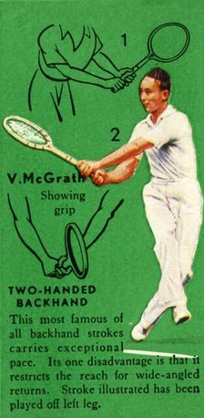 V. McGrath - Two-Handed Backhand c1935. Creator: Unknown