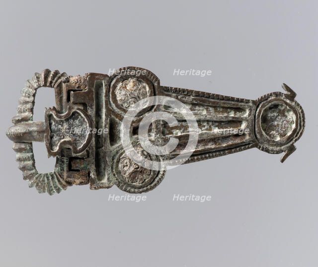 V-Shaped Buckle, Frankish, 7th century. Creator: Unknown.