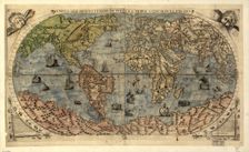 Vniversale descrittione di tvtta la terra conoscivta fin qvi, 1565. Creators: Paolo Forlani, Ferrando Bertelli