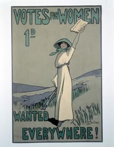 Votes for Women 1909. Artist: Hilda Dallas