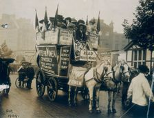 Votes for Women cart, October 1909. Creator: Unknown