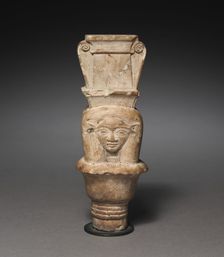 Votive Hathor Column Capital, 380-30 BC. Creator: Unknown