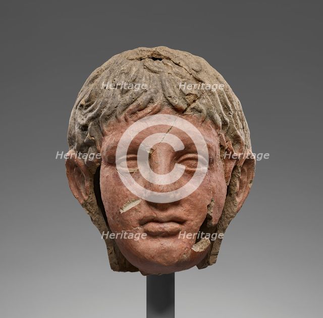 Votive Head of a Young Man, 200-150 B.C. Creator: Unknown.