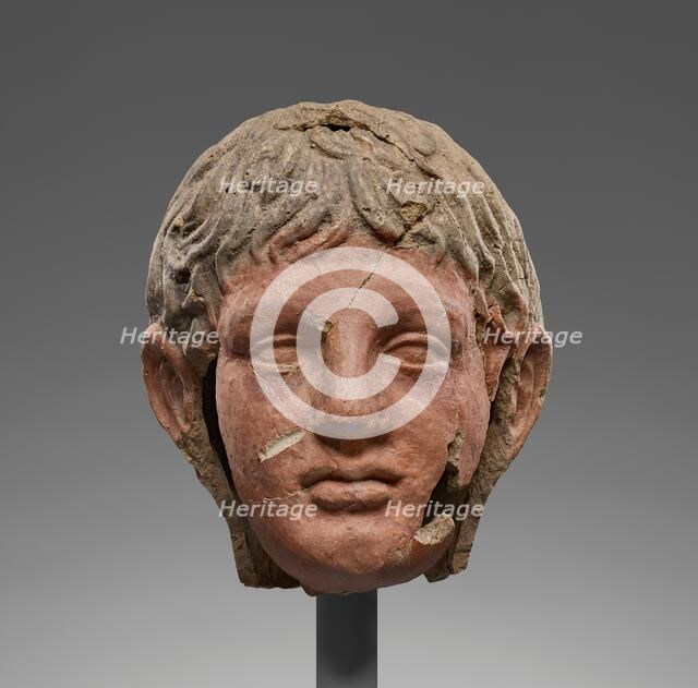 Votive Head of a Young Man, 200-150 B.C. Creator: Unknown.