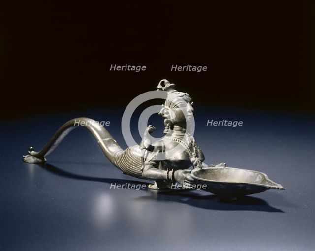 Votive Lamp (Deepa Lakshmi), 1700s-1800s. Creator: Unknown.