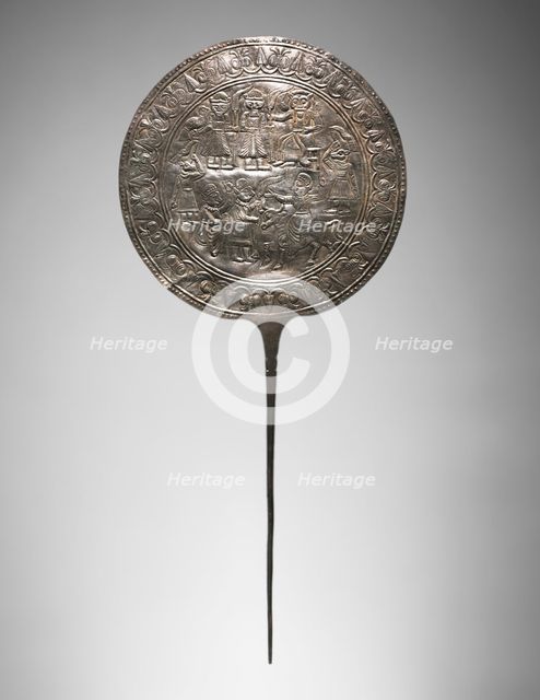 Votive Pin with Decorated Disc, 800-600 BC. Creator: Unknown.