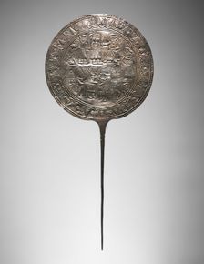 Votive Pin with Decorated Disc, 800-600 BC. Creator: Unknown