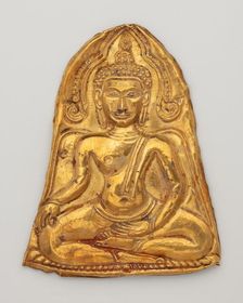 Votive Plaque with Buddha Triumphing over Mara (Maravijaya), 19th century. Creator: Unknown