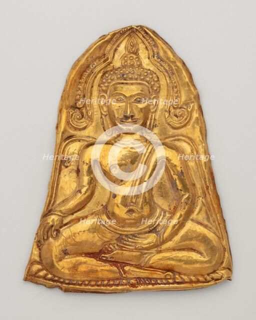 Votive Plaque with Buddha Triumphing over Mara (Maravijaya), 19th century. Creator: Unknown.
