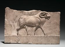 Votive Relief of a Ram Deity, 305-30 BC. Creator: Unknown