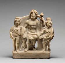 Votive Statuette of Zeus with Apollo and Tyche, about A.D. 200. Creator: Unknown