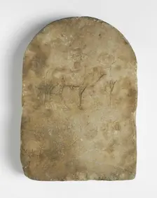Votive Stele with Relief of the Apis Bull(?) and a Lotus, Greco 30th Dynasty-end of Ptolemaic Period Creator: Unknown