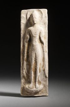 Votive Tablet with Buddha, 9th century. Creator: Unknown