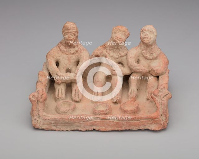 Votive Tank Shrine with Three Monkey Musicians, 1st/2nd century. Creator: Unknown.