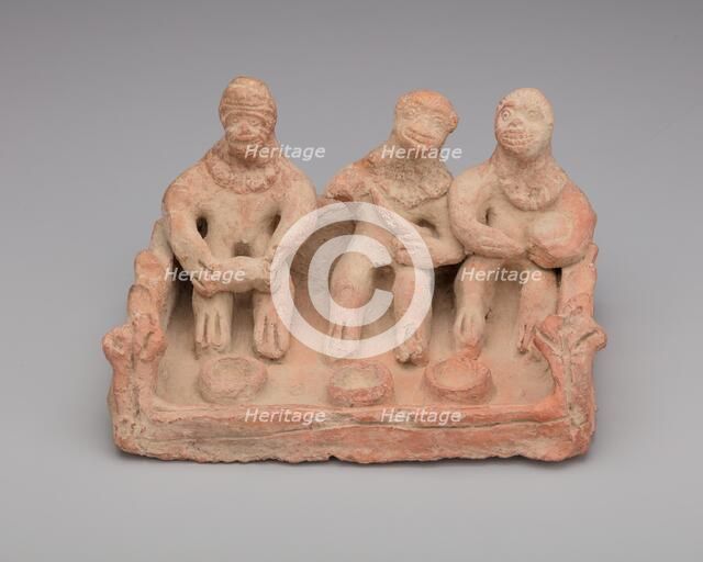 Votive Tank Shrine with Three Monkey Musicians, 1st/2nd century. Creator: Unknown.