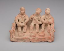Votive Tank Shrine with Three Monkey Musicians, 1st/2nd century. Creator: Unknown