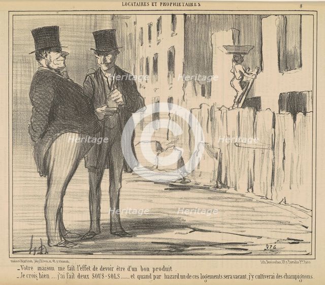 Votre maison me fait l'effet de devoir ..., 19th century. Creator: Honore Daumier.