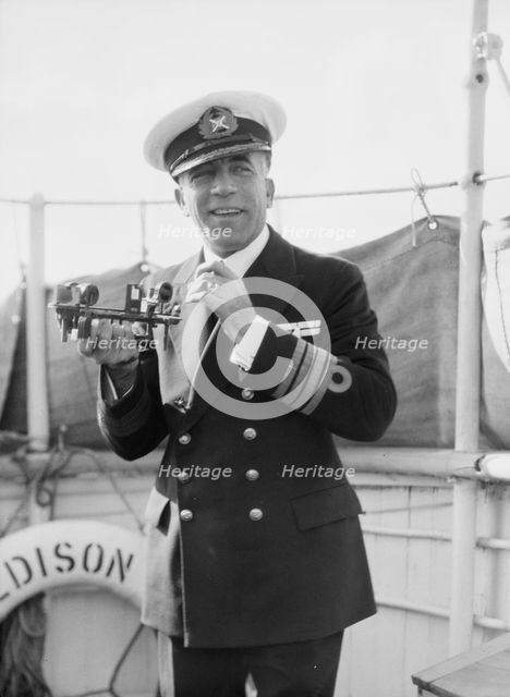 Vourekas, Captain, on his ship, 1929 Creator: Arnold Genthe.