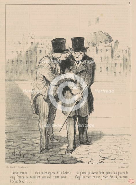 Vous verrez ... rien n'échappera à la baisse ..., 19th century.  Creator: Honore Daumier.