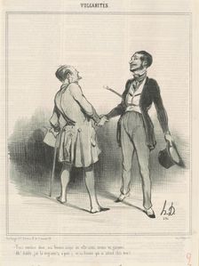 Vous viendrez diner, ma femme soupe en ville ..., 19th century. Creator: Honore Daumier