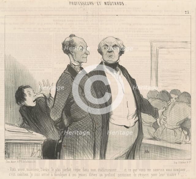 Vous voyez ... l'orde le plus parfait règne ..., 19th century. Creator: Honore Daumier.
