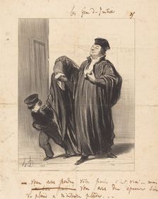 Vous avez perdu votre procès c'est vrai..., 1848. Creator: Honore Daumier