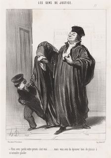 Vous avez perdu votre procès c'est vrai..., 1848. Creator: Honore Daumier