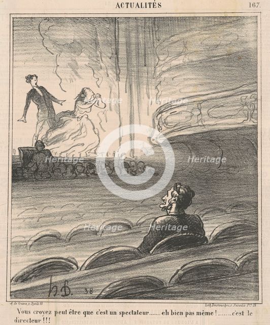 Vous croyez peut être que c'est un spectateur..., 19th century. Creator: Honore Daumier.