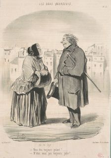 Vous êtes toujours galant! ..., 19th century. Creator: Honore Daumier