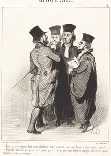 Vous m'avez injurié dans votre plaidoirie..., 1845. Creator: Honore Daumier