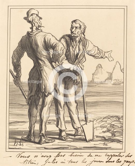 Vous n'avez pas besoin de me rappeler ses titres..., 1871. Creator: Honore Daumier.