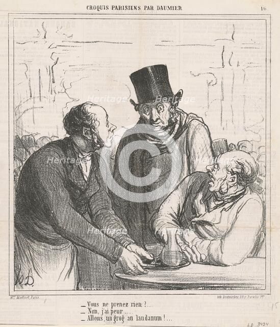 Vous ne prenez rien?, 19th century. Creator: Honore Daumier.