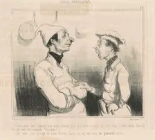 Vous savez bien l'éponge que vous disiez..., 1842. Creator: Honore Daumier
