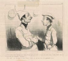 Vous savez bien l'éponge que vous disiez..., 1842. Creator: Honore Daumier