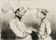 Vous savez bien l'éponge que vous disiez.., 1842. Creator: Honore Daumier