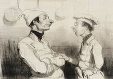 Vous savez bien l'éponge que vous disiez.., 1842. Creator: Honore Daumier