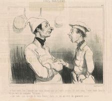 Vous savez bien l'éponge que vous disiez..., 1842. Creator: Honore Daumier