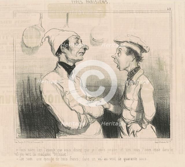 Vous savez bien l'éponge que vous disiez..., 1842. Creator: Honore Daumier.