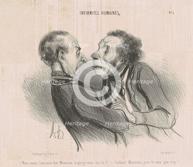 Vous sentez bien, mon cher monsieur..., 19th century. Creator: Honore Daumier.