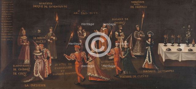 Vow of the Pheasant (Philip the Good and Isabella at the Feast of the Pheasant in Lille in 1454), c. Creator: Anon.