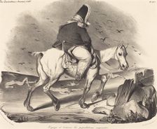 Voyage à travers les populations empressées, 1834. Creator: Honore Daumier